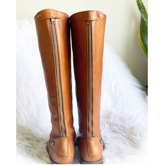 Frye Melissa Button Cognac Leather Riding Boot - Picture 4 of 9